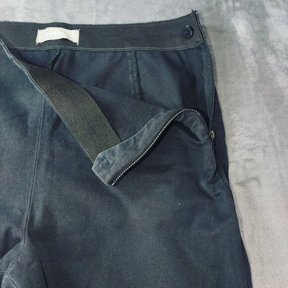 Everlane The Side Zip Stretch‎ Cotton Pant in Black Size 6 Corporate Goth Career - Picture 3 of 8